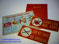 Tiêu lệnh Phòng cháy chữa cháy, nội quy PCCC, biển báo cấm lửa
